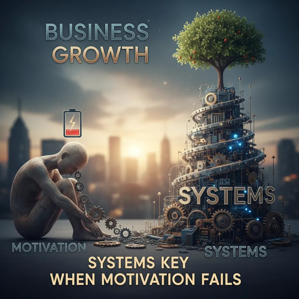 Business Growth: Systems Key When Motivation Fails Cover