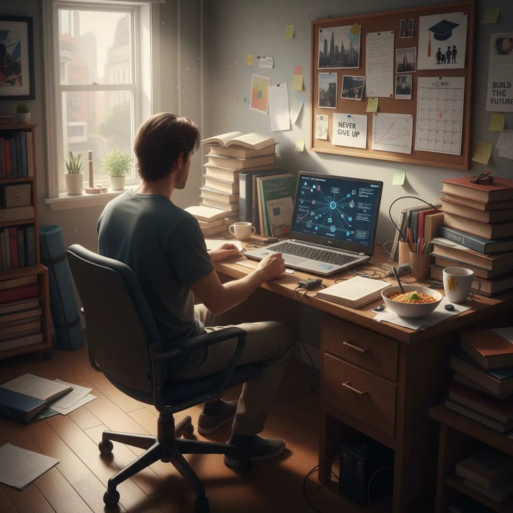 Unemployed, Broke, and Building: My War Against Stress (With a Little Help from Systems and AI) Cover