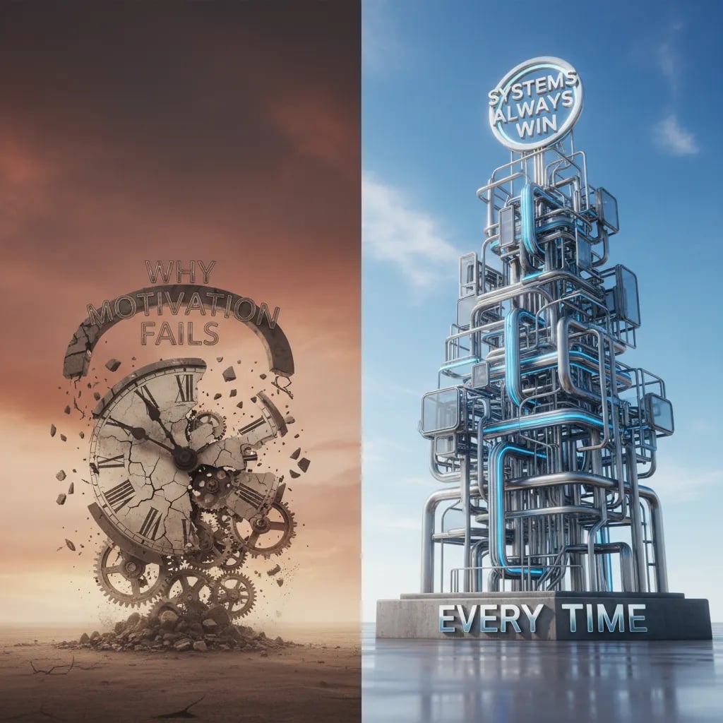 Why Motivation Fails — Systems Always Win Every Time Cover