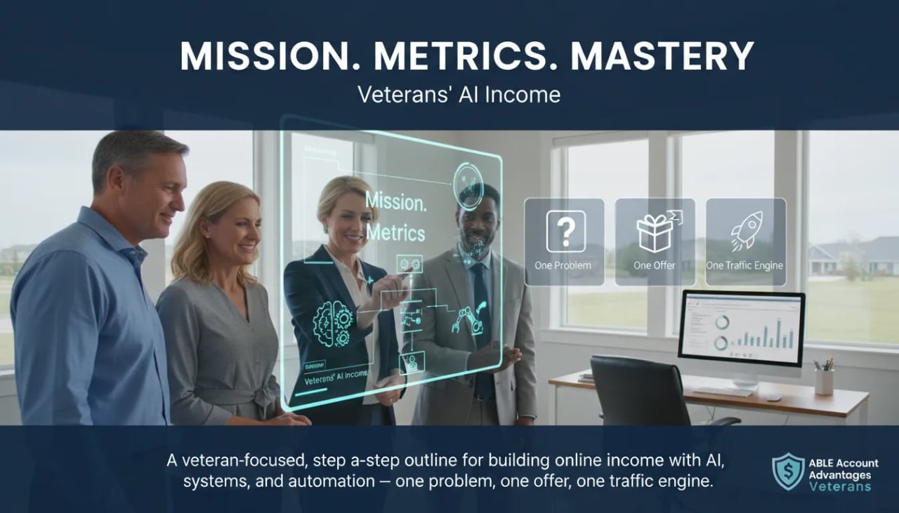 Mission. Metrics. Mastery: Veterans' AI Income Cover